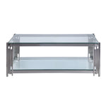 Liana Coffee Table - Glass and Stainless Steel