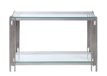 Liana 47" Sofa Table - Glass and Stainless Steel