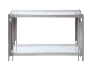 Liana Sofa Table - Glass and Stainless Steel