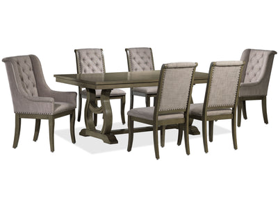 Cleopatra 7-Piece Extendable Dining Set - Oak