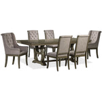 Cleopatra 7-Piece Extendable Dining Set - Oak