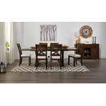 Claira 7-Piece Extendable Dining Set - Rustic Brown