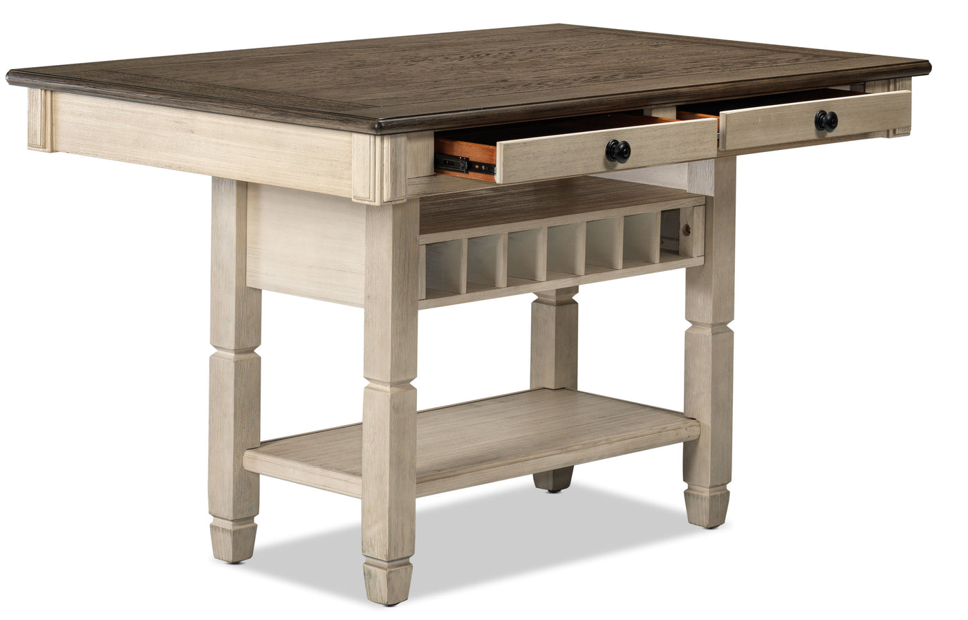 Harold Counter Height Dining Table - Antique White