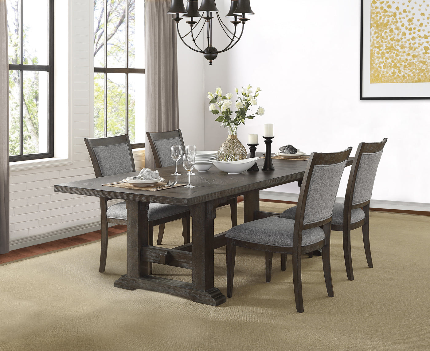 Sarasota 5-Piece Dining Set - Driftwood