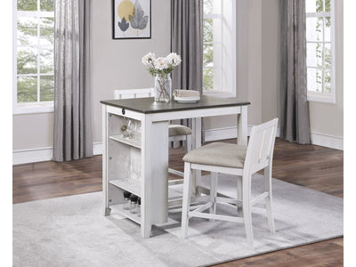 Daye 3-Piece Counter-Height Dining Set - White, Grey