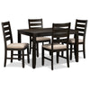 Hartford 5-Piece Dining Set - Dark Brown