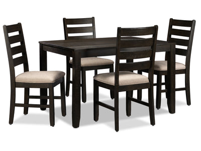 Hartford 5-Piece Dining Set - Dark Brown