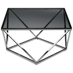 Skylar 31.5" Coffee Table - Silver and Black