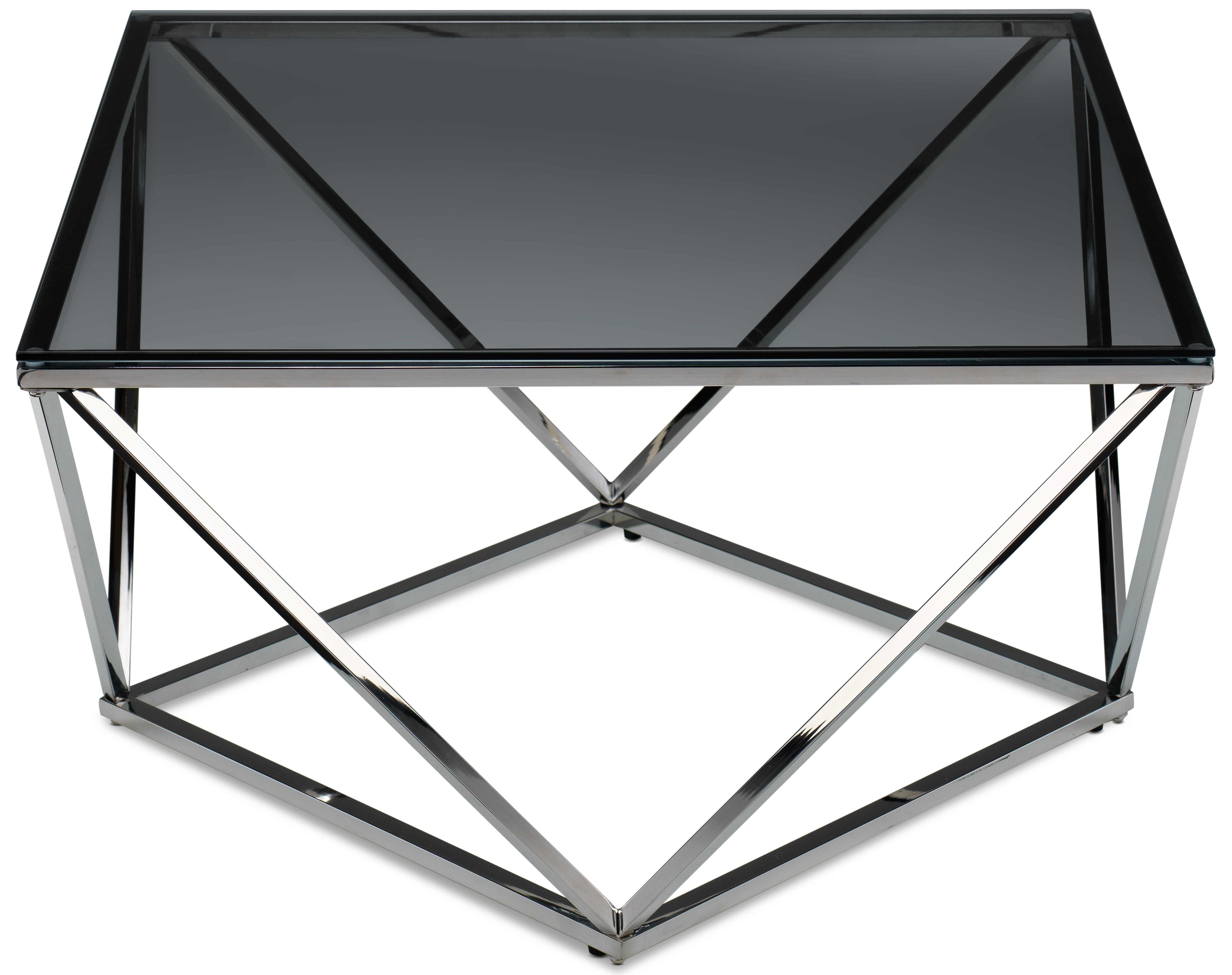 Skylar 31.5" Coffee Table - Silver and Black