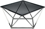 Skylar 31.5" Coffee Table - Silver and Black