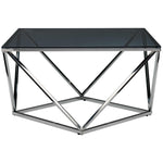 Skylar 31.5" Coffee Table - Silver and Black