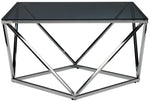 Skylar 31.5" Coffee Table - Silver and Black
