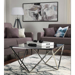 Skylar Coffee Table - Silver and Black