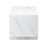 Helios End Table - White and Silver