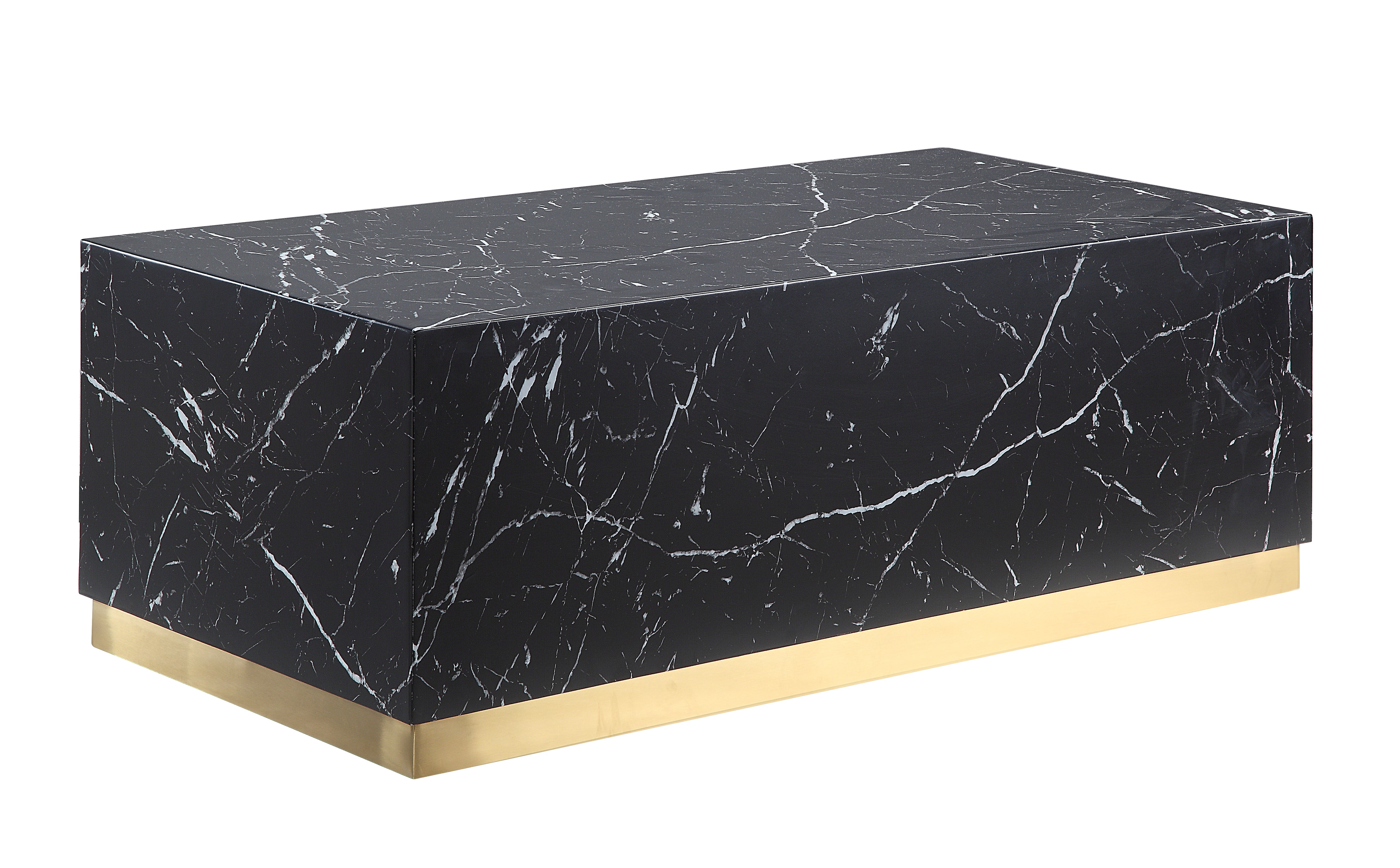 Helios Rectangle Coffee Table - Black and Gold
