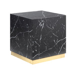 Helios End Table - Black Marble and Gold