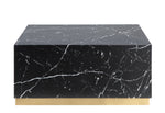 Helios 30" Square Coffee Table - Black and Gold