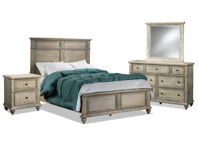 Emma 6-Piece Queen Bedroom Package - Oak