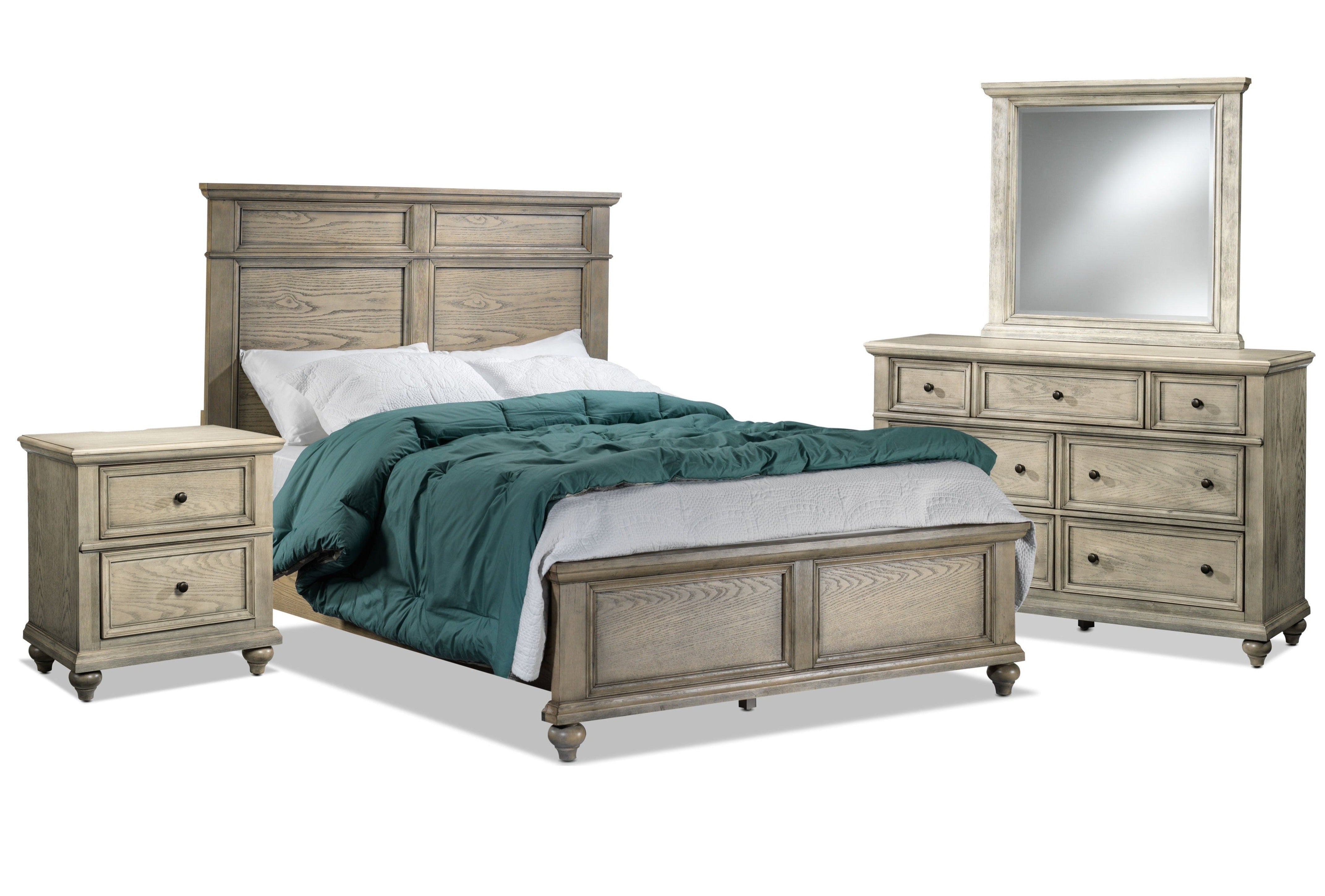 Emma 6-Piece King Bedroom Package - Oak