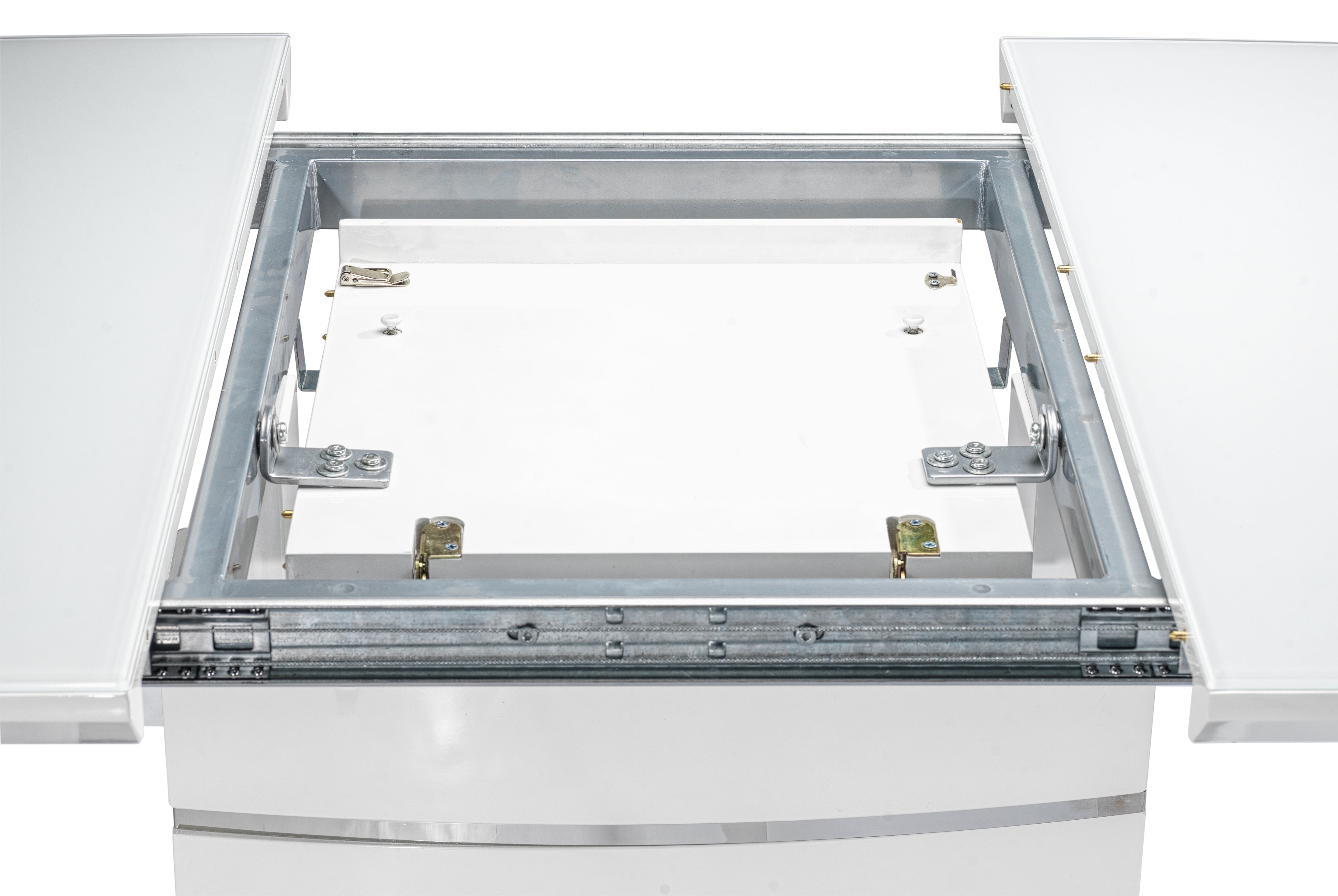 Danny 7-Piece Extendable Dining Set - White and Dark Grey