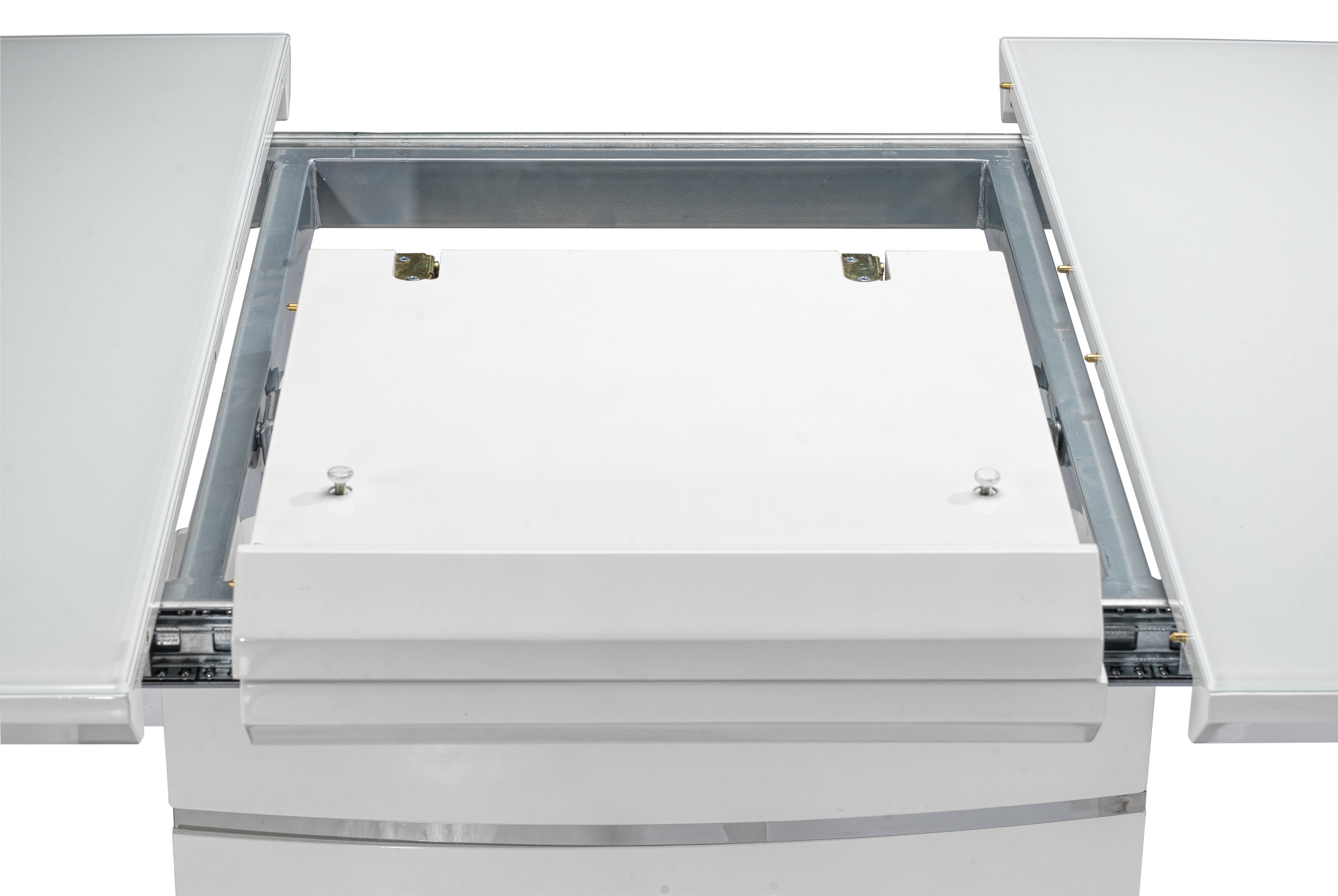 Danny 7-Piece Extendable Dining Set - White and Dark Grey