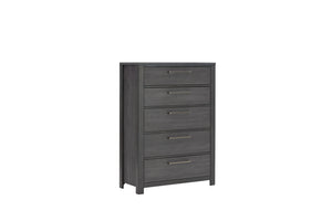 Westpoint 5 Drawer Chest - Weathered Grey