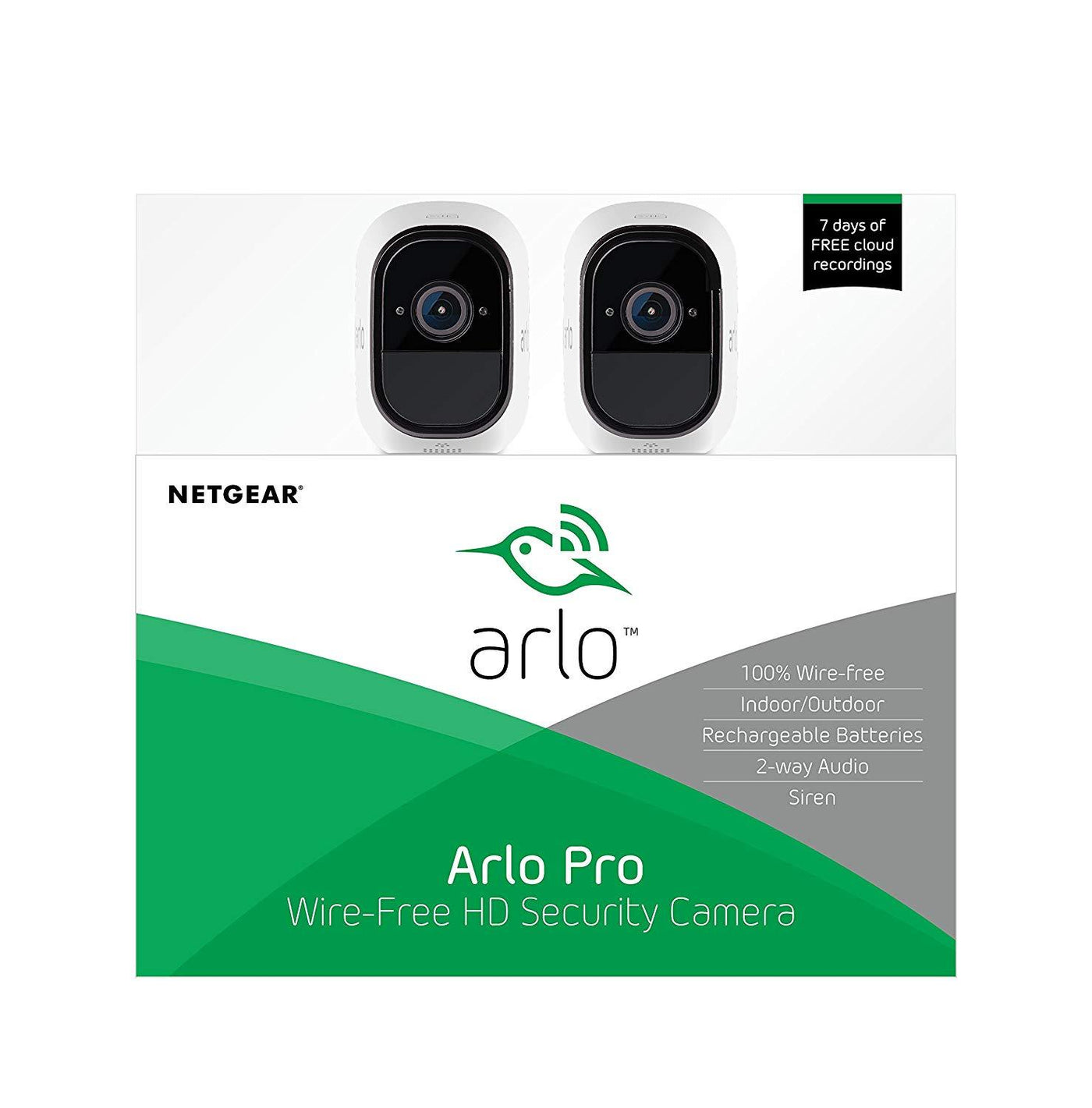 Arlo Pro Smart Security System with 2 Cameras - VMS4230-100PAS