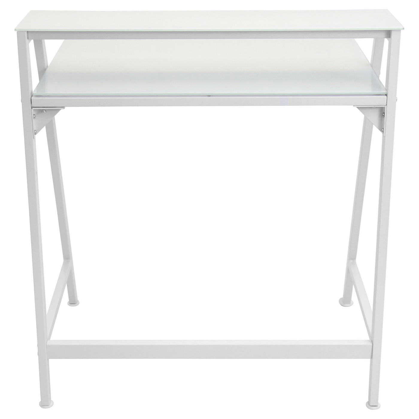 2-tier Contemporary Desk - White