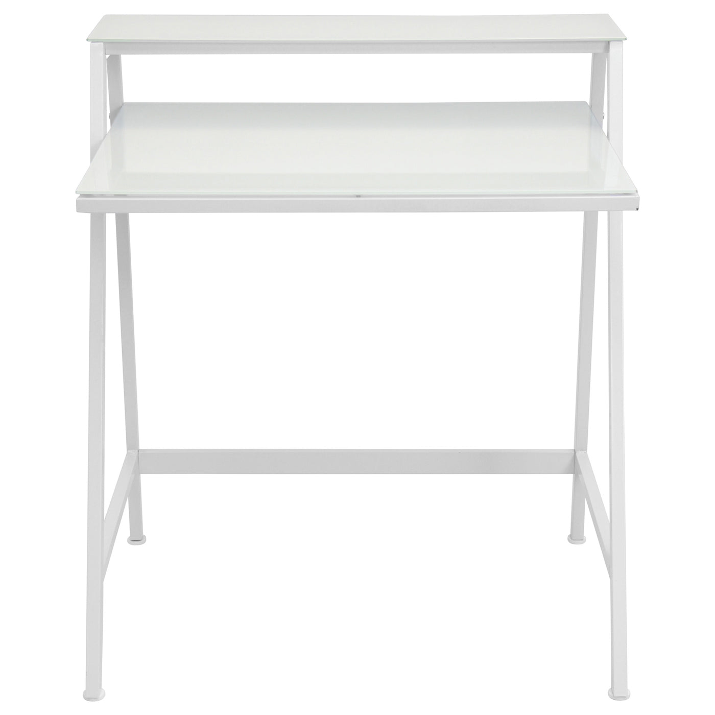 2-tier Contemporary Desk - White