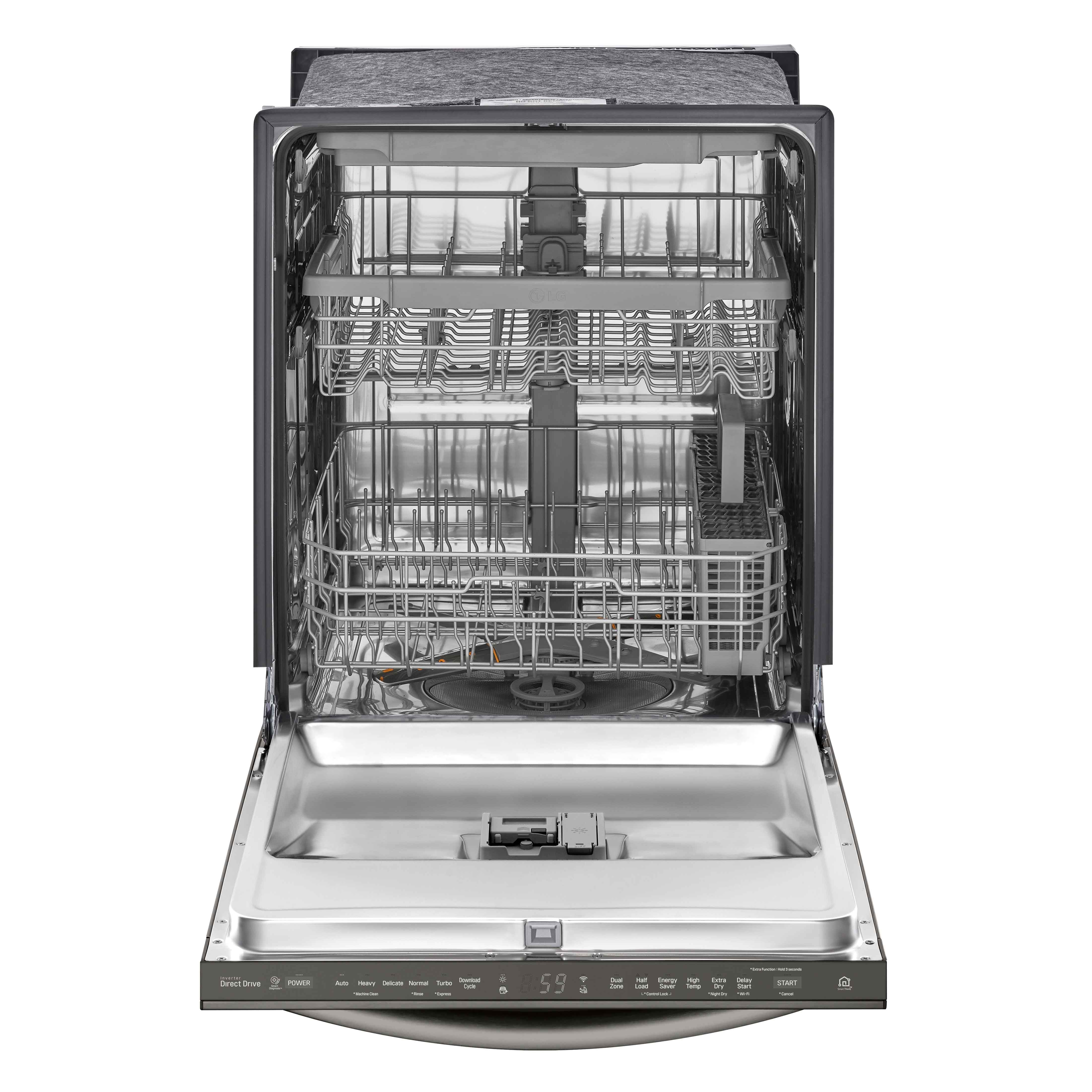 LG Black Stainless Steel Top Control Dishwasher with QuadWash® and 3rd Rack - LDT5678BD