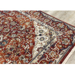 Satara 5'3" X 7'7" Classic Border Rug - Red Cream  Area Rug