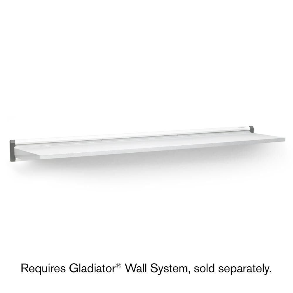 48 Solid Shelf - Hammered White Wall Accessory