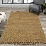 Jute 7'10" X 10'6" Braided Jute Rug - Beige Area Rug