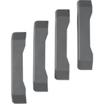 Geartrack® Channel End Caps (4-pack) - Smoke Wall Accessory
