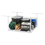 Overhead Gearloft™ Storage Rack 4x4 Ft - Hammered White Storage Solution