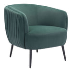 Zurri Modern Pleated Accent Chair - Bottle Green