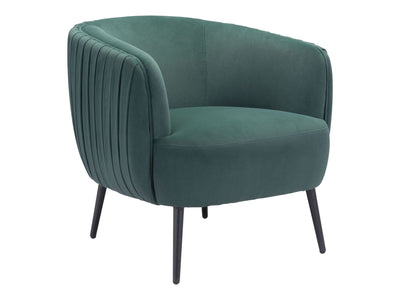 Zurri Modern Pleated Accent Chair - Bottle Green