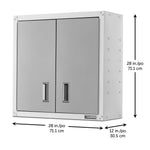 Ready-to-assemble Full-door Wall Gearbox - Gray Slate Storage Solution