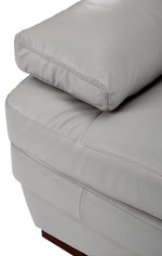 Francavilla Leather Loveseat - Light Grey