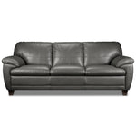 Leonardo Leather Sofa - Grey