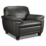 Leonardo Leather Chair - Grey