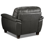 Leonardo Leather Chair - Grey