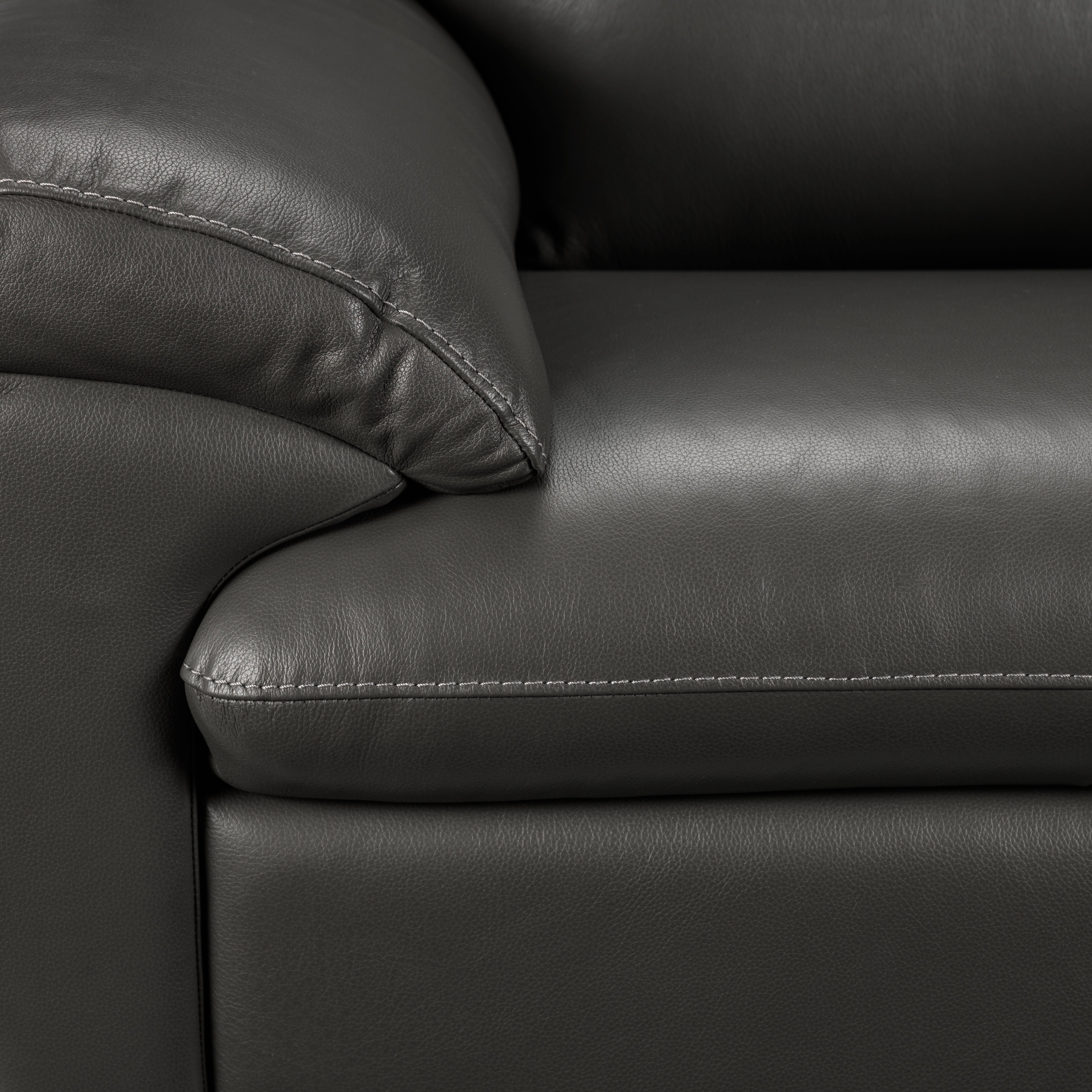 Leonardo Leather Chair - Grey