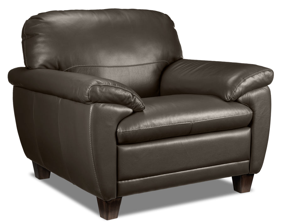 Leonardo Leather Chair - Taupe