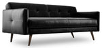 Giovanna Leather Sofa - Black
