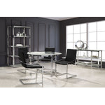 Mylah 5-Piece Round Dining Set - Dark Grey, Glass