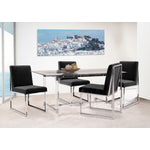 Lyrica 5-Piece Dining Set - Black, Glass