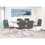 Mylah 7-Piece Dining Set - Grey, Glass