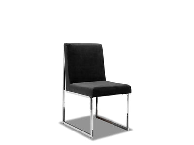 Lyrica Dining Chair - Black, Chrome