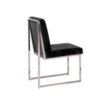 Lyrica Dining Chair - Black, Chrome